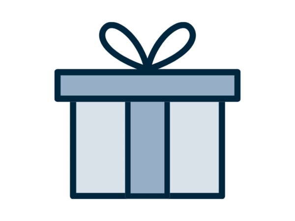 Gift Box with Unknown Gift Tag Icon