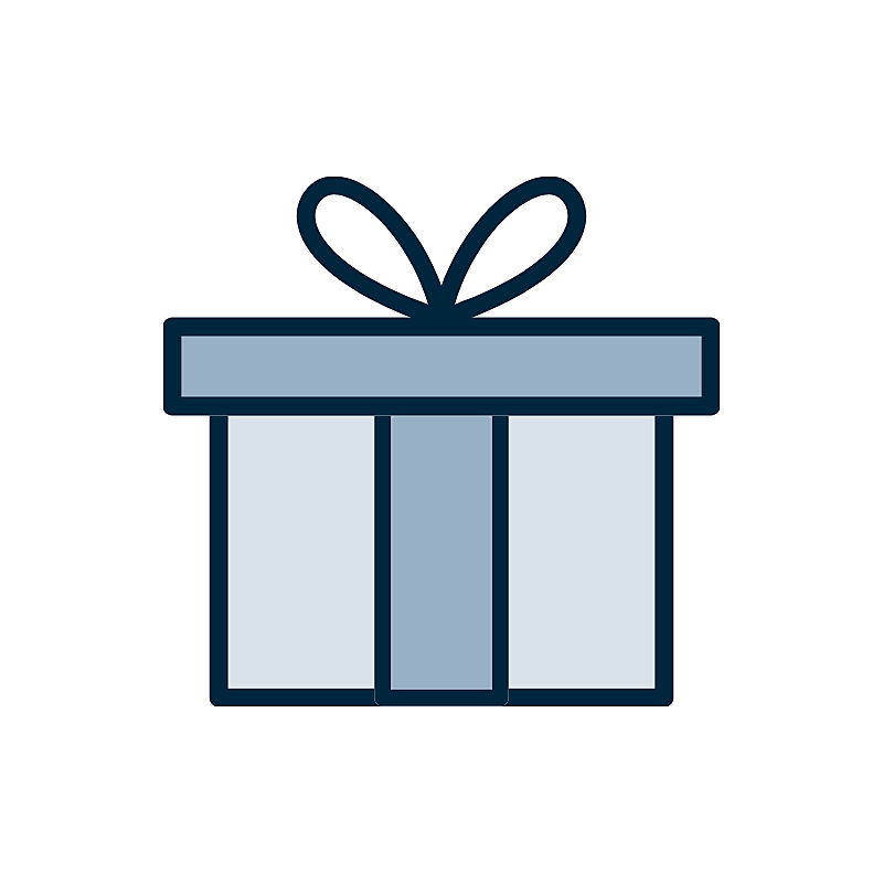 Gift Box with Unknown Gift Tag Icon