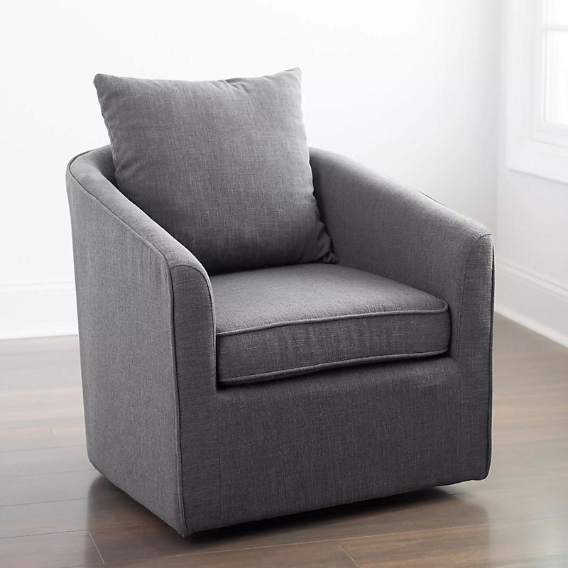 Gray Swivel Accent Chair