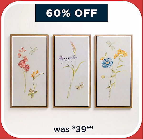 Select 3 Panel Art now $39.99 60% off