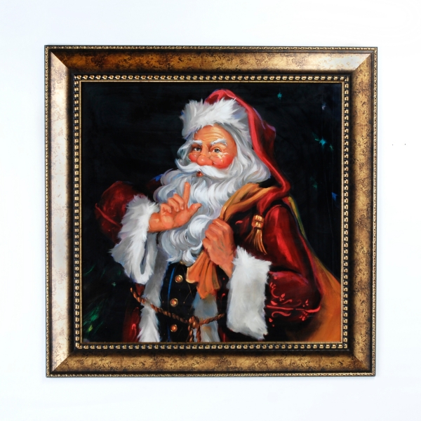 SHHH Santa Framed Print, 27x27 Kirklands Home