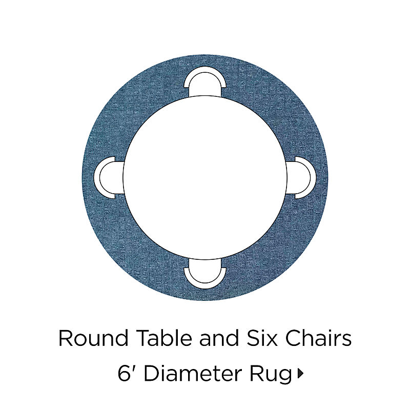 Round Table and Four Chairs 6' Diameter Rug