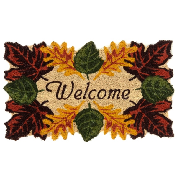 Harvest Leaf Coir Doormat Kirklands Home
