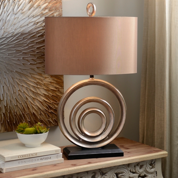 circle lamp table