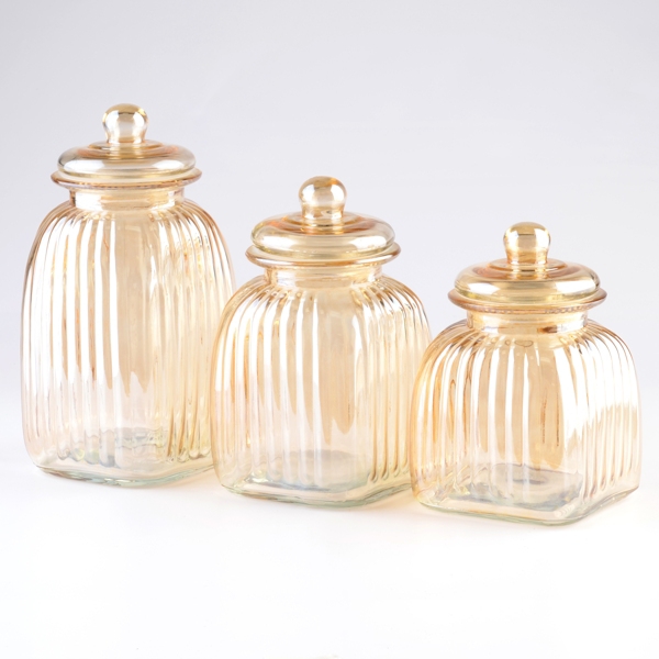 Amber Luster Canister Set Of 3 Kirklands Home