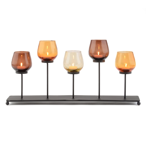 Amber Glass Votive Candle Runner Kirklands Home