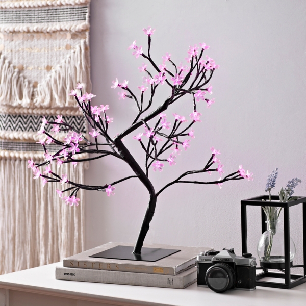 Cherry Blossom Pink Greek Key Column Lamp – Lo Home