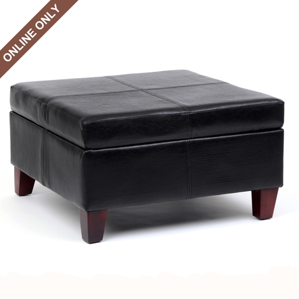 Black Monroe Storage Ottoman Kirklands Home