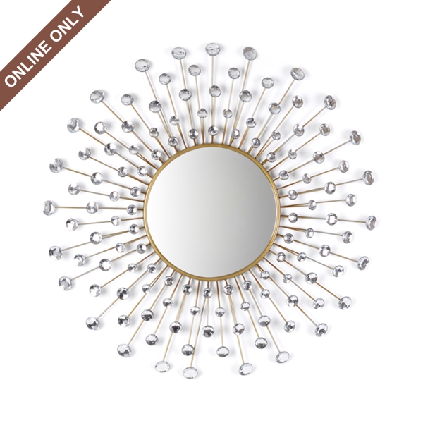 Metal Jeweled Starburst Mirror, 34in. Kirklands Home