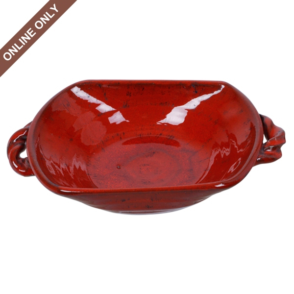 Oval Red Ceramic Plate Kirklands Home