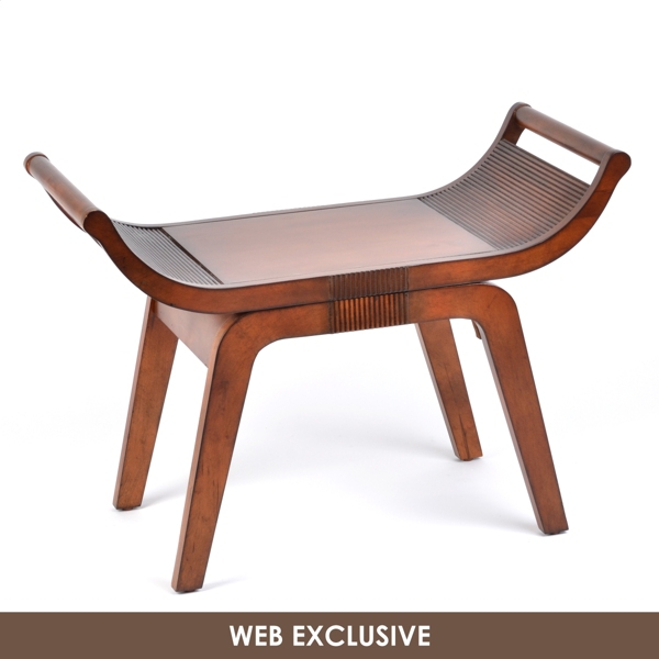 Wood U Shaped Vanity Stool Kirklands