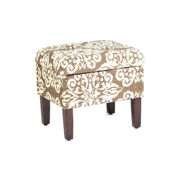 Gold Ikat Storage Ottoman Kirklands Home