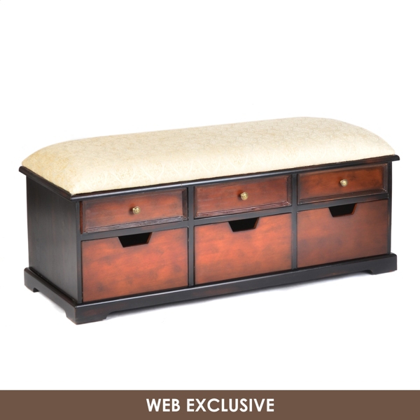 Walnut Flynn Storage Bench Kirklands Home