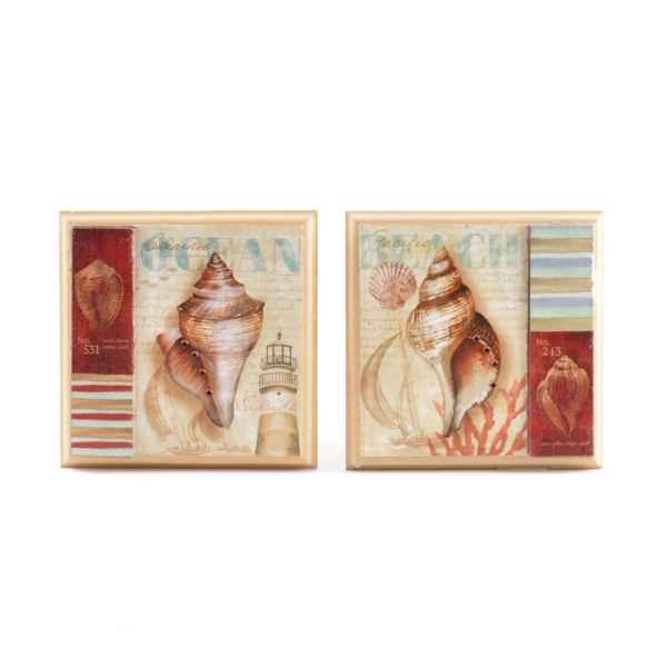 Coastal Shell Plaque, Set of 2 Kirklands Home
