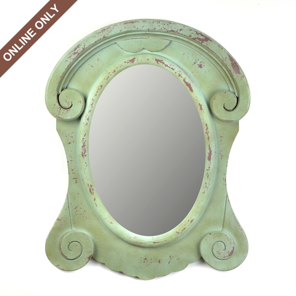 Distressed Green Claire Mirror Kirklands Home   111102