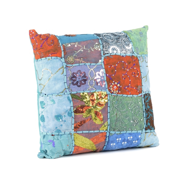 Sari Patch Turquoise Pillow Kirklands Home