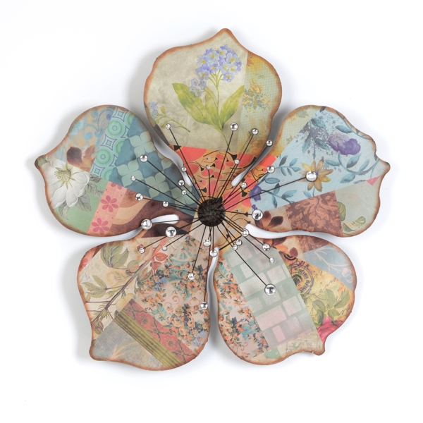 Blue Metal Flower Plaque Kirklands Home