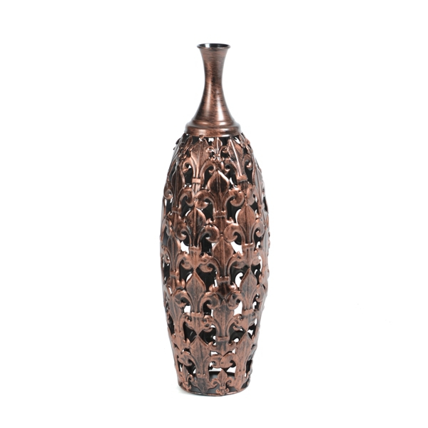 FleurdeLis Metal Floor Vase Kirklands Home