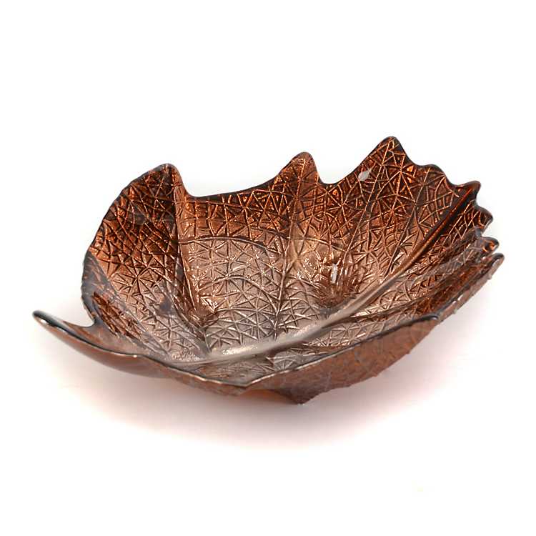 Brown leaf platter