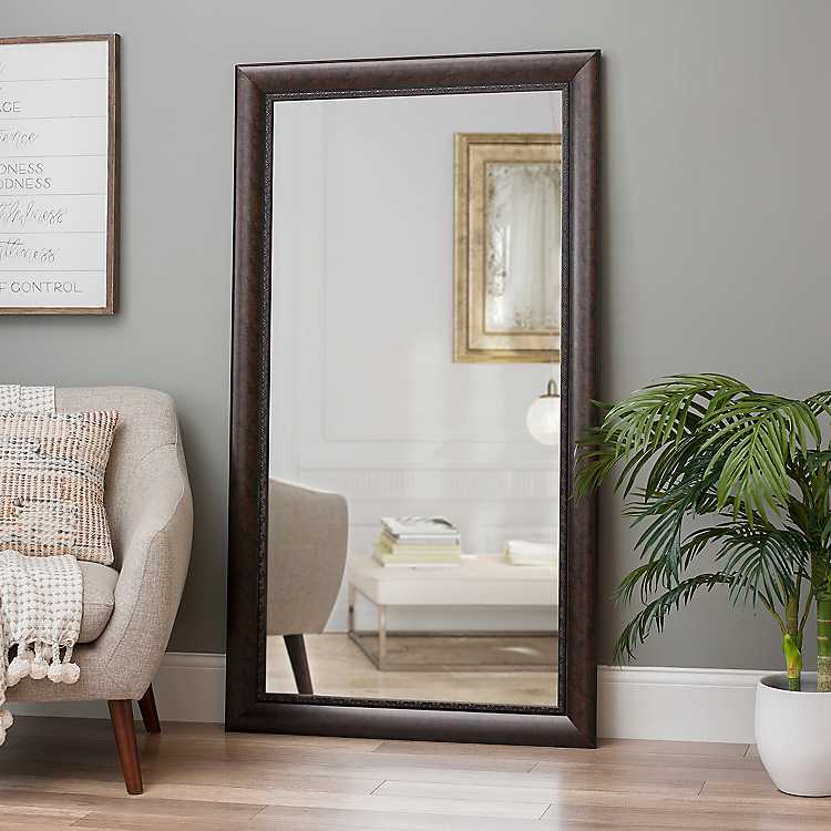 Bronze Full Length Mirror 38x68 In, How To Mount Full Length Mirror On Wall