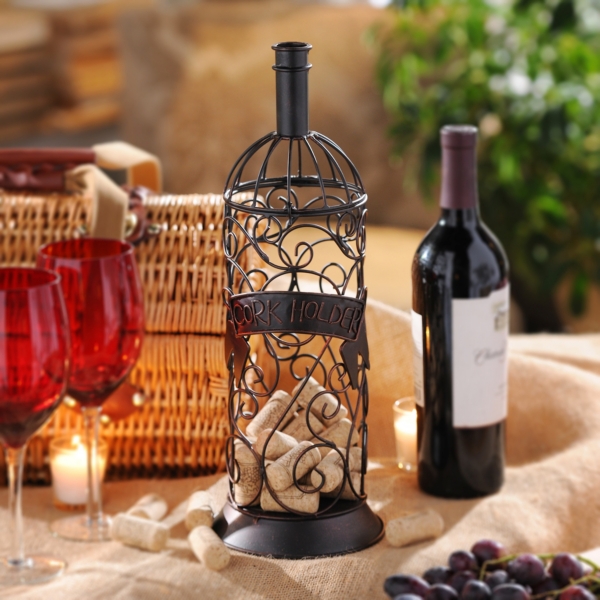 Wine bottle best sale cork holder