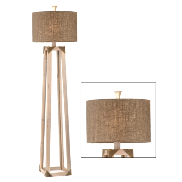 Industrial Wood Floor Lamp | Kirklands Home