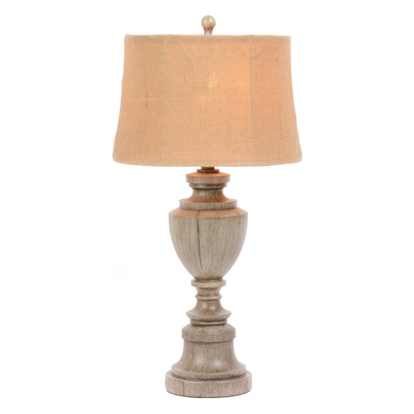 burlap table lamp