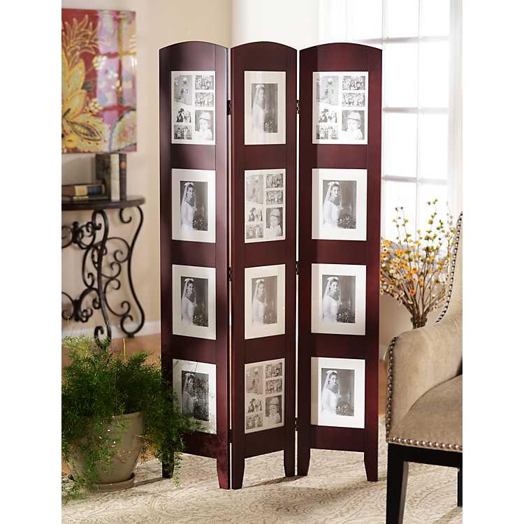 Room Divider Screen 3 Panel Privacy Folding Picture Collage Frame Decorative 
