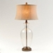 Bronze Clear Glass Table Lamp
