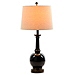 Black Table Lamp with Gold Accents