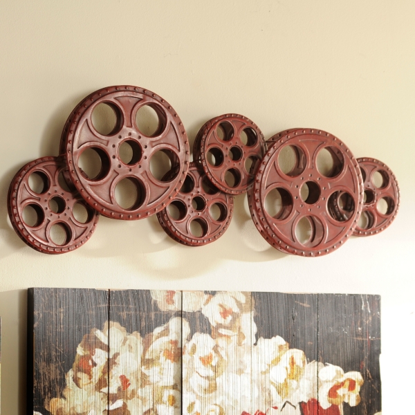Red Movie Reels Wall Plaque