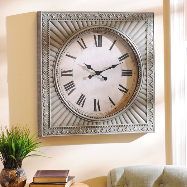 Blue Tin Clock Kirklands Home