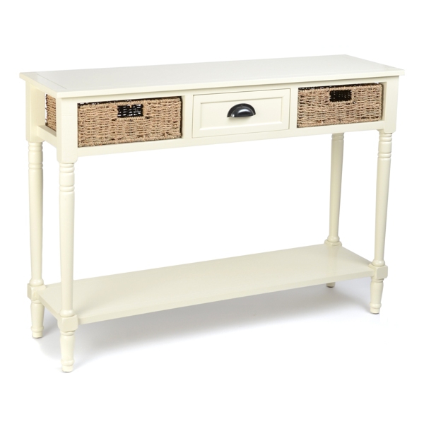 Cream Storage Console Table Kirklands