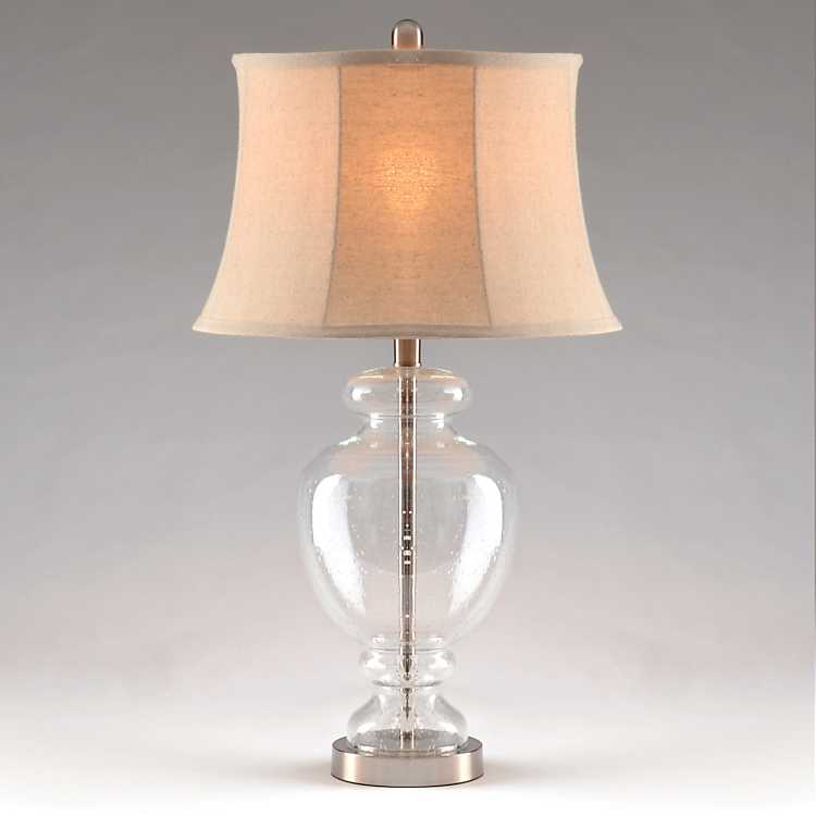 Clear Seeded Glass Table Lamp, Seeded Glass Table Lamp Kirkland