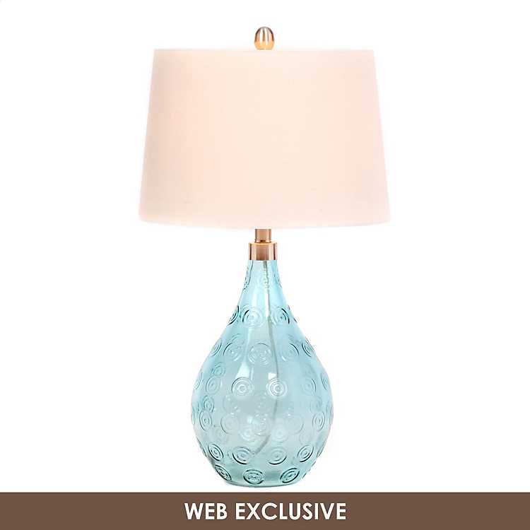 Turquoise Glass Table Lamp Kirklands, Turquoise Glass Table Lamp