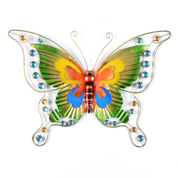 Download Colorful Metal Glass Butterfly Wall Art Kirklands