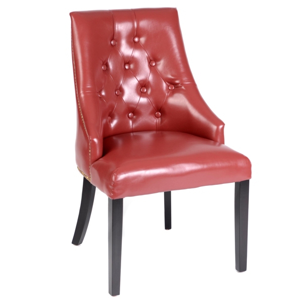 Red Leather Henry Accent Chair Kirklands Home