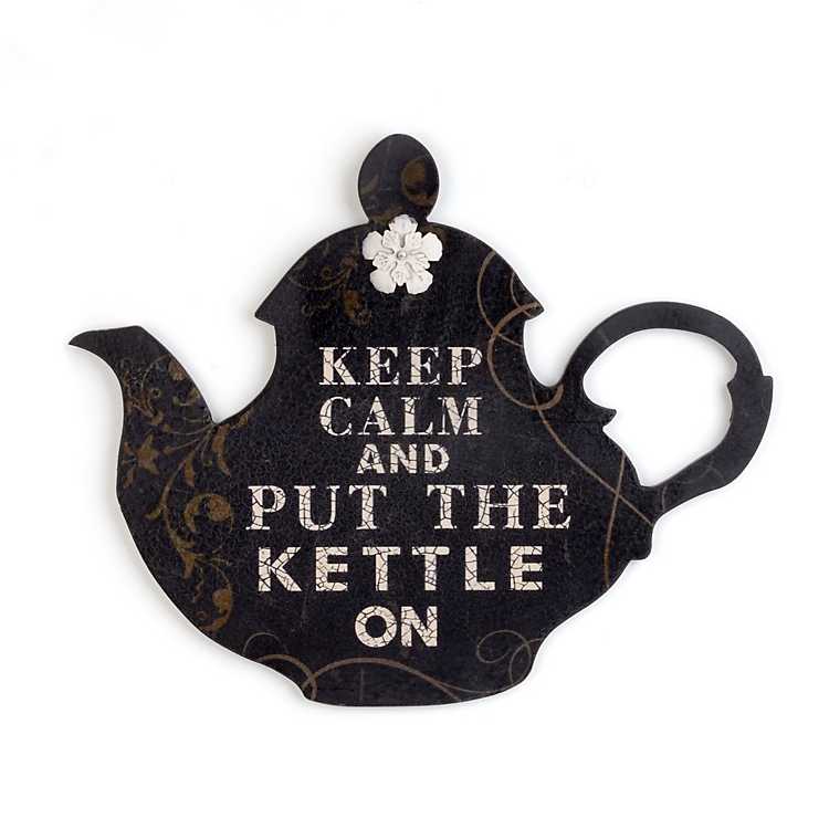 KEEP CALM AND PUT THE KETTLE ON wall art vinyl sticker kitchen room decal quote