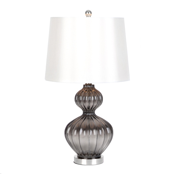 fluted glass table lamp