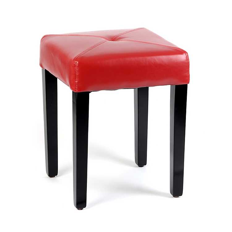 Red Leather Vanity Stool Kirklands, Monogram Vanity Chair