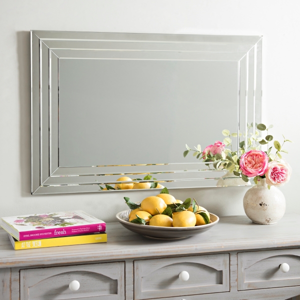 Infinity Silver Rectangular Wall Mirror 24x36 + Reviews