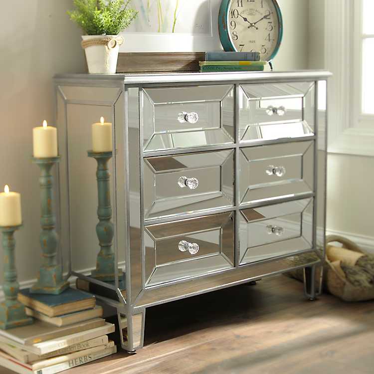 Silver Mirrored Chest Kirklands Home, How To Make Your Own Mirrored Chest Of Drawers