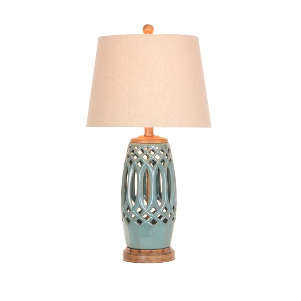 ceramic cut out table lamp