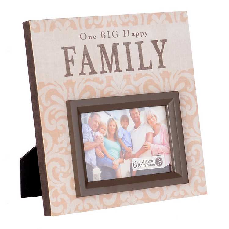 Family photo frame with 3D letters 4" x 6" New FW430FAM 
