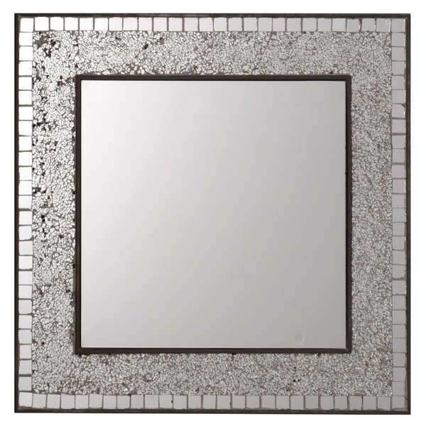 Silver Linings Mosaic Mirror, 24x24 Kirklands Home