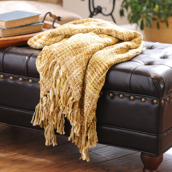Gold Loom Woven Throw Blanket Kirklands Home