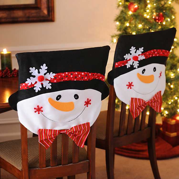 Mr Snowman Plush Chair Covers Set Of, Kirkland Dining Room Chair Covers