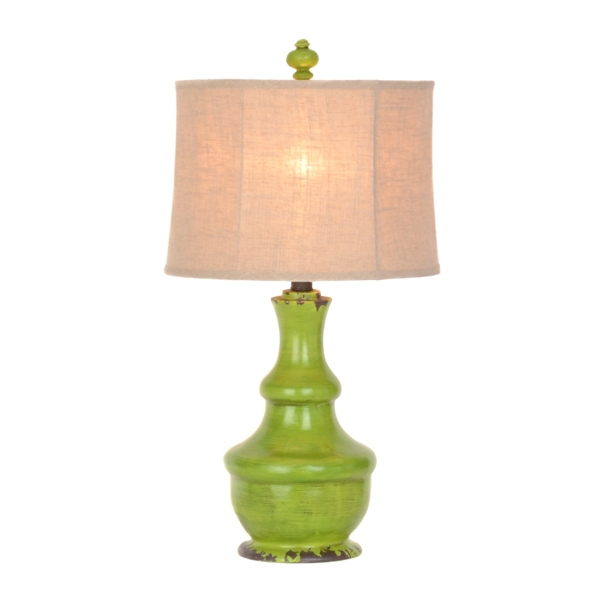 lime green table lamp