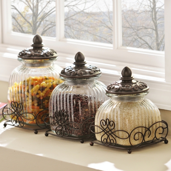 Spirit Collection 3PC Glass Canister Set with Lids