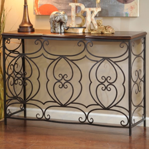 Savannah Black Metal Console Table Kirklands